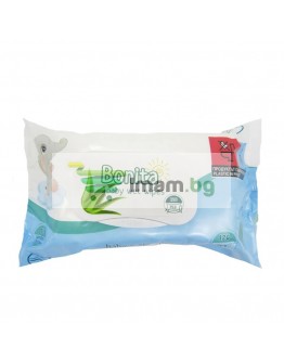 Мокри кърпи 120 бр с капак Bonita Baby Aloe Vera 16бр кашон
